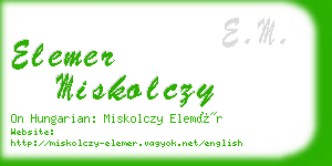 elemer miskolczy business card